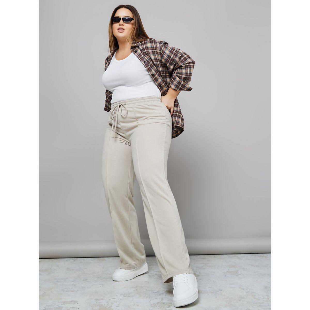 جوغر بقصة مستقيمة وخصر عالي-women-clothing-bottoms-joggers-image-1
