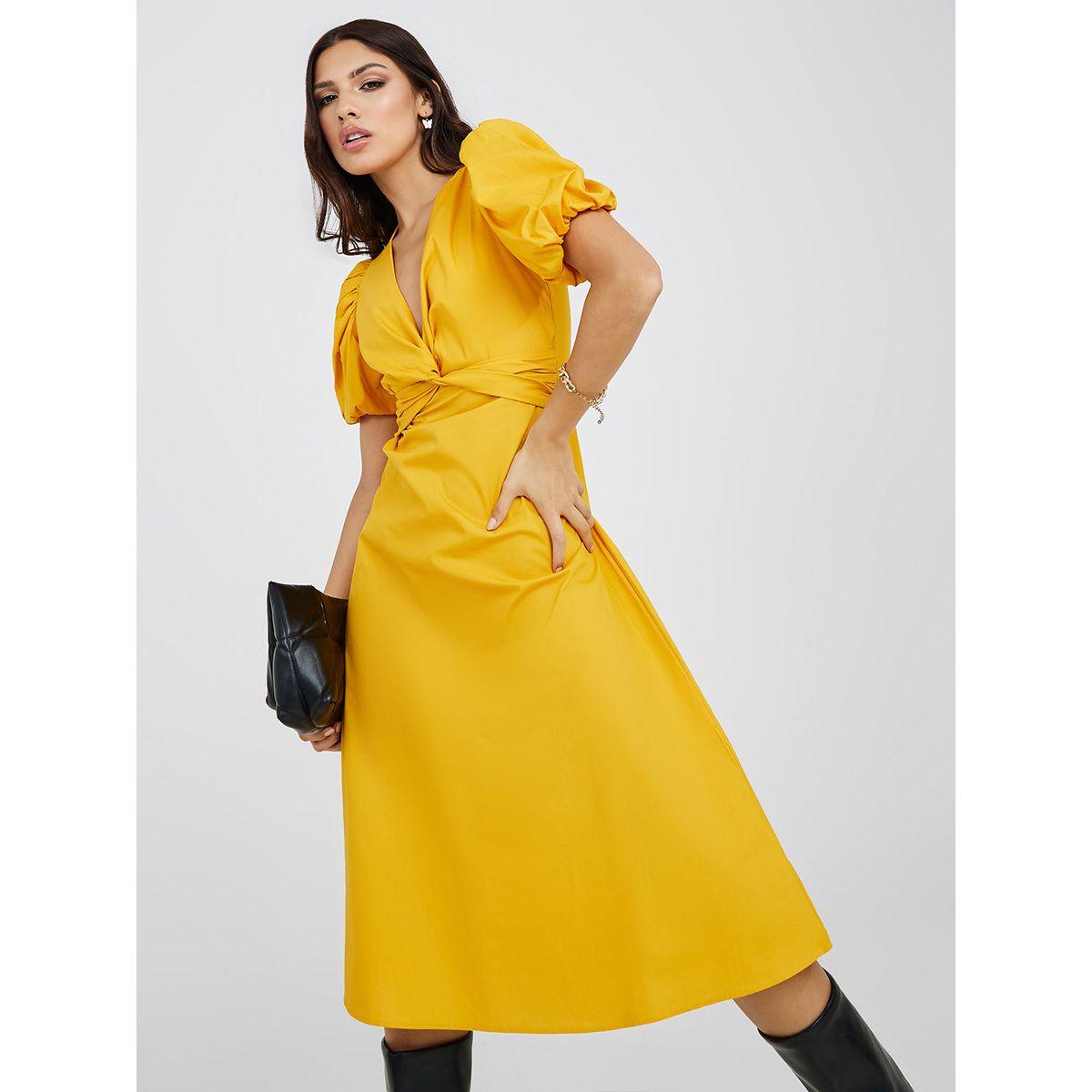 فستان ميدي باكمام منفوشة-women-clothing-dresses-image-2