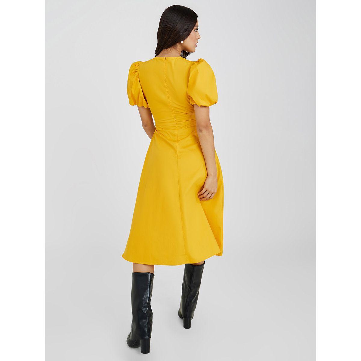 فستان ميدي باكمام منفوشة-women-clothing-dresses-image-4