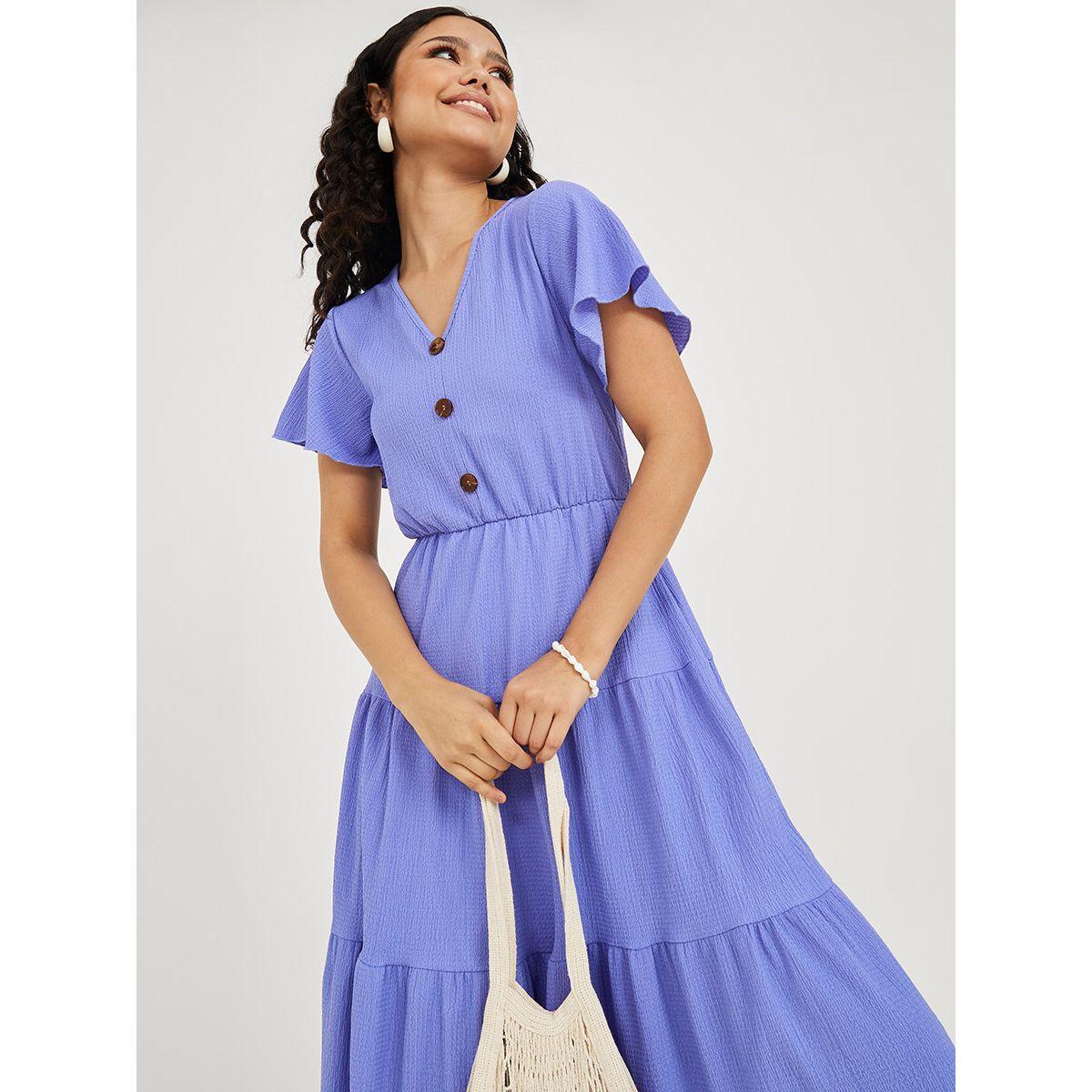 فستان ميدي باكمام قصيرة-women-clothing-dresses-image-2