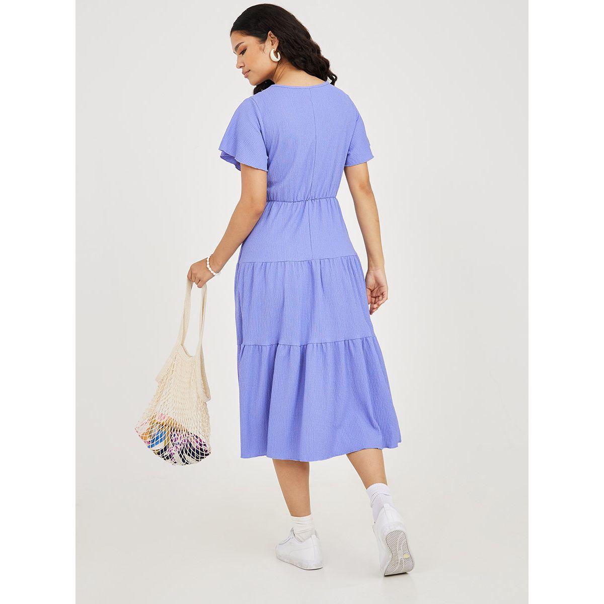 فستان ميدي باكمام قصيرة-women-clothing-dresses-image-4