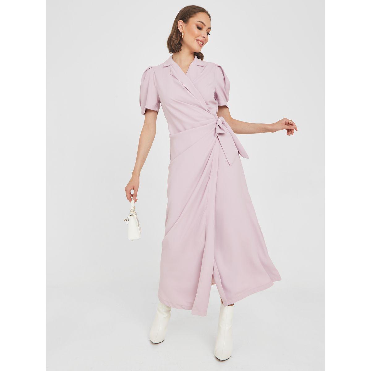 فستان ميدي باكمام قصيرة-women-clothing-dresses-image-1