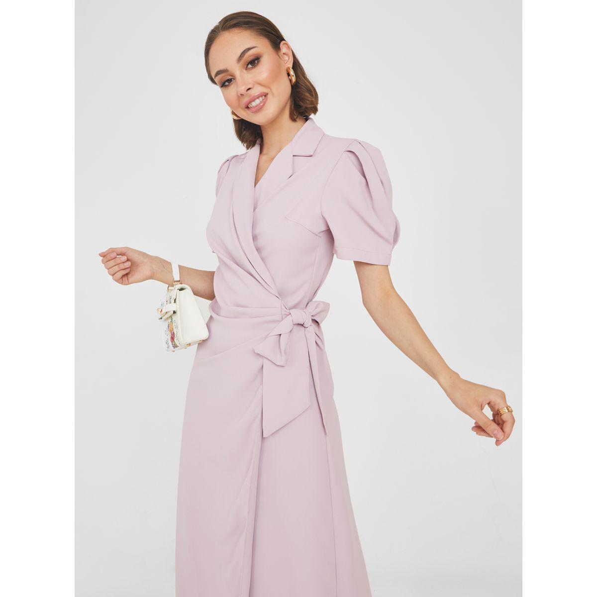 فستان ميدي باكمام قصيرة-women-clothing-dresses-image-2