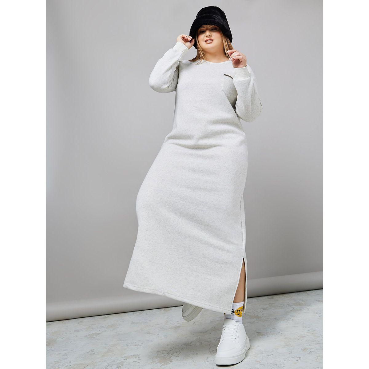 فستان طويل بشق جانبي-women-clothing-dresses-image-1