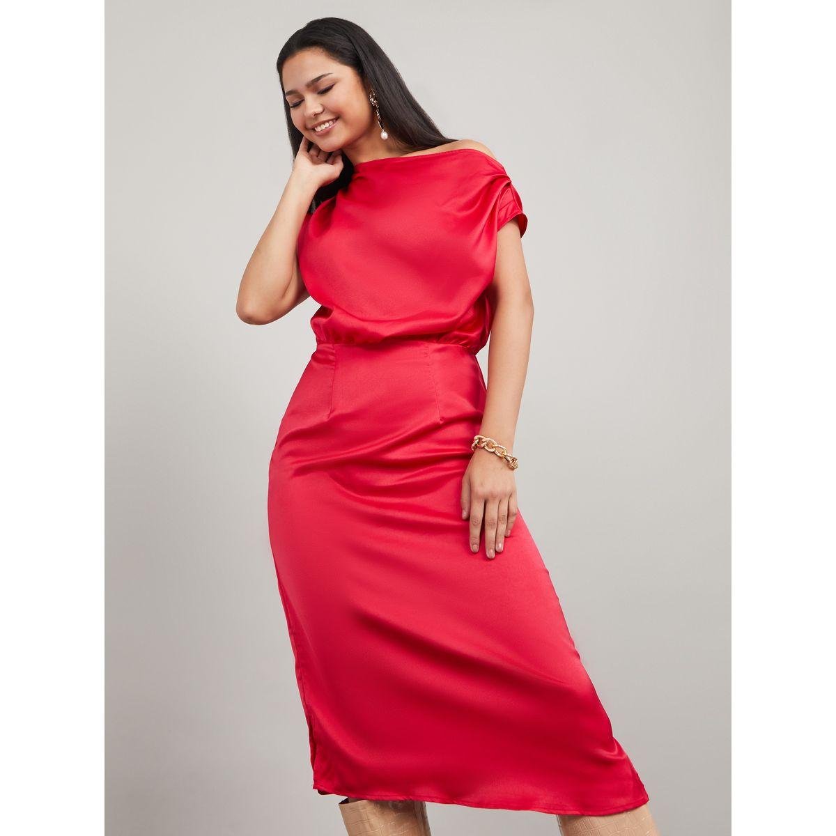فستان ميدي باكمام كاب-women-clothing-dresses-image-1