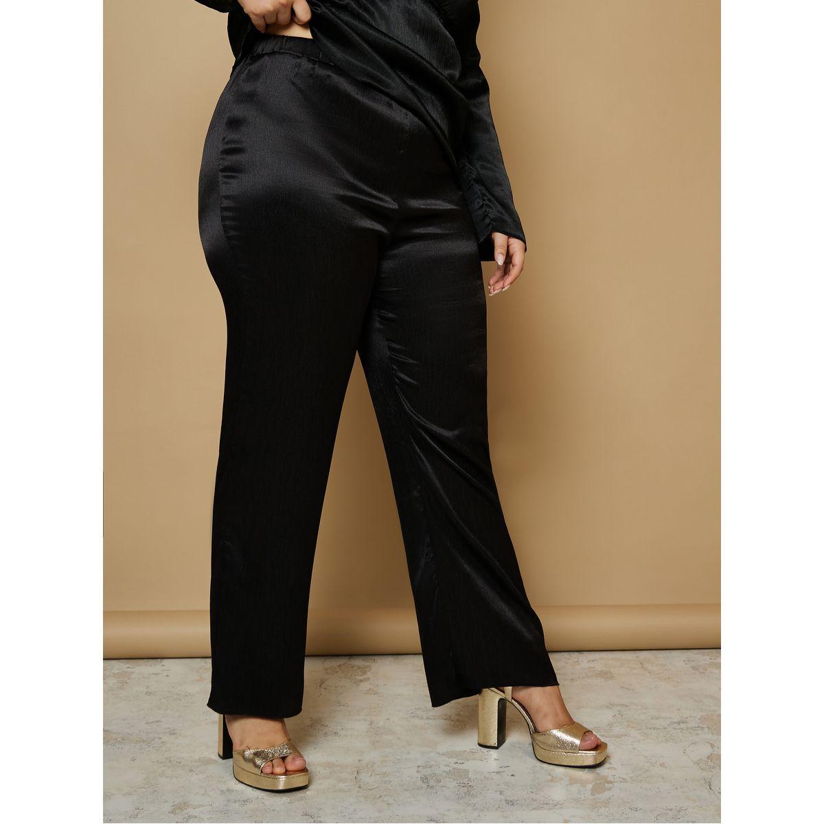 Styli Plus Textured Satin Wide Leg Trouser-women-clothing-bottoms-trousers-image-2