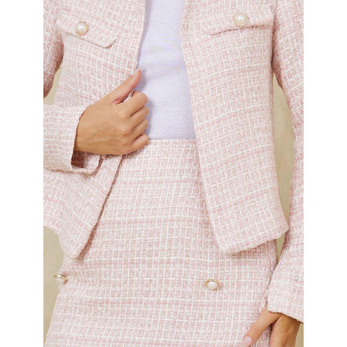 طقم من ( تنورة + جاكيت )-women-clothing-coordsets-image-3