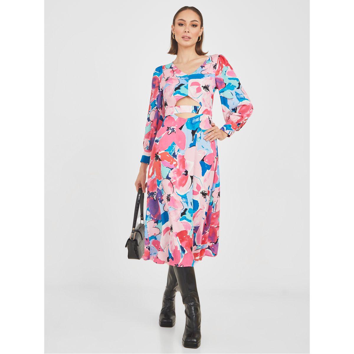 فستان ميدي باكمام طويلة-women-clothing-dresses-image-1
