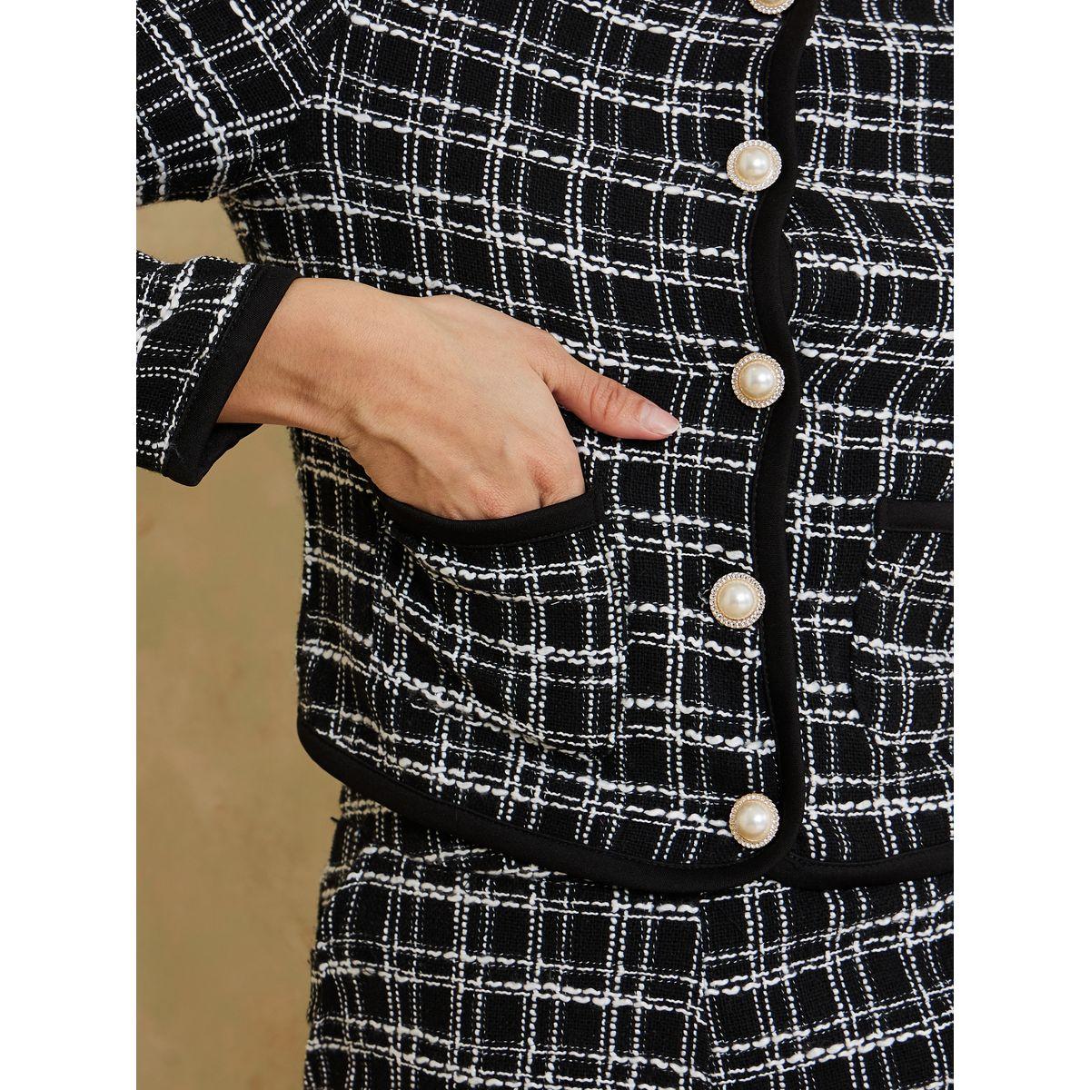 Styli Tweed Cropped Jacket and Shorts Co-Ord Set-women-clothing-coordsets-image-4