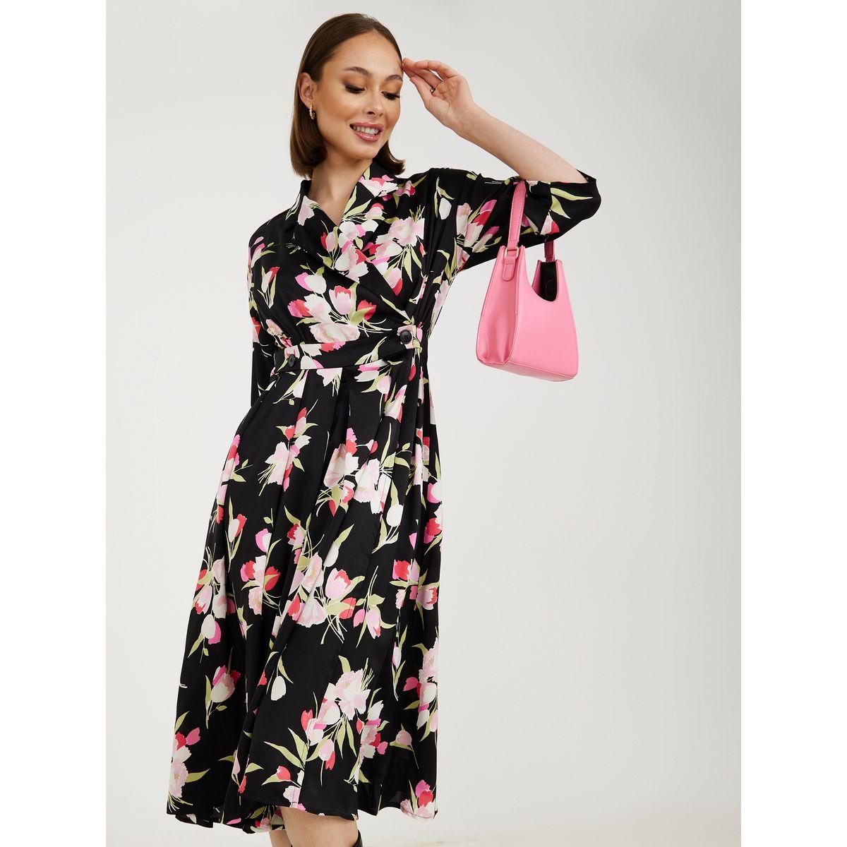 فستان ميدي مطبعة بزهور-women-clothing-dresses-image-2