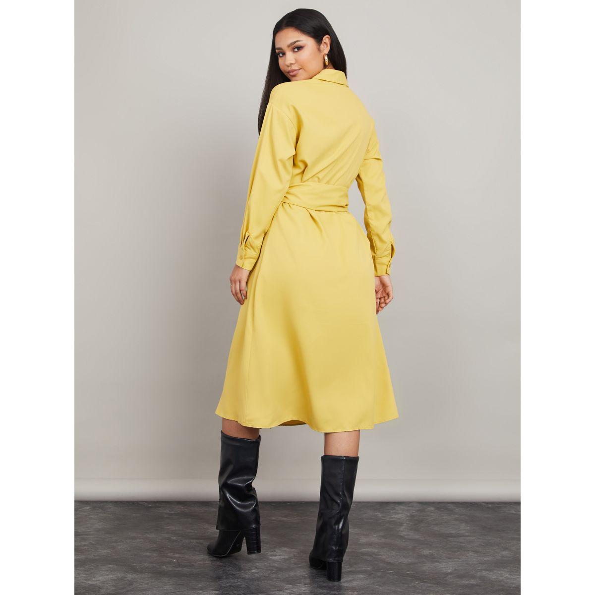 Styli Long Sleeves Full Button Belted Shirt Midi Dress-women-clothing-dresses-image-4