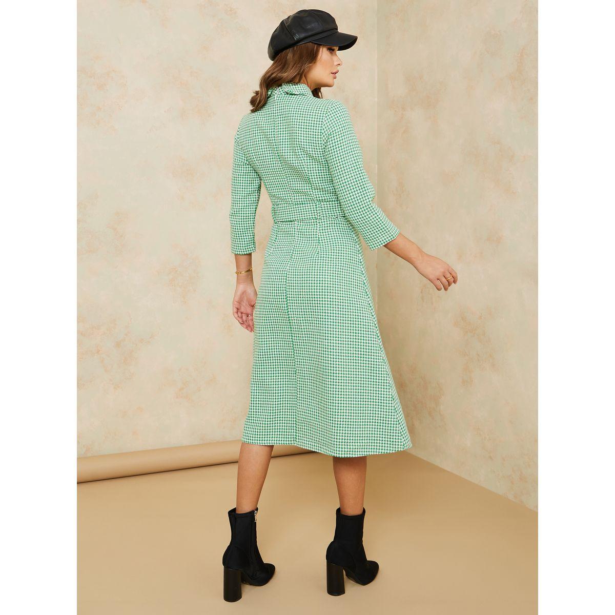 فستان ميدي تويد مع حزام خصر-women-clothing-dresses-image-4