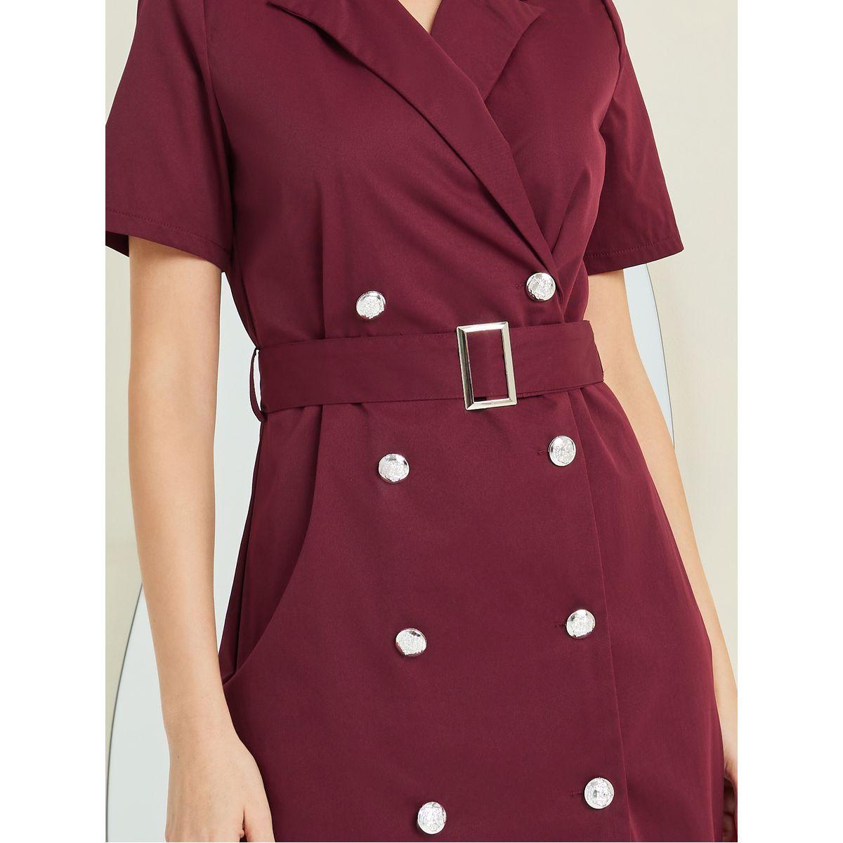 Styli Notch Lapel Belted Blazer Knee Length Dress-women-clothing-dresses-image-3