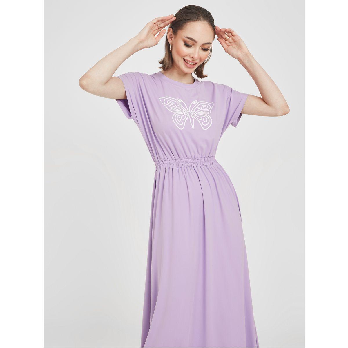 فستان طويل باكمام قصيرة-women-clothing-dresses-image-2