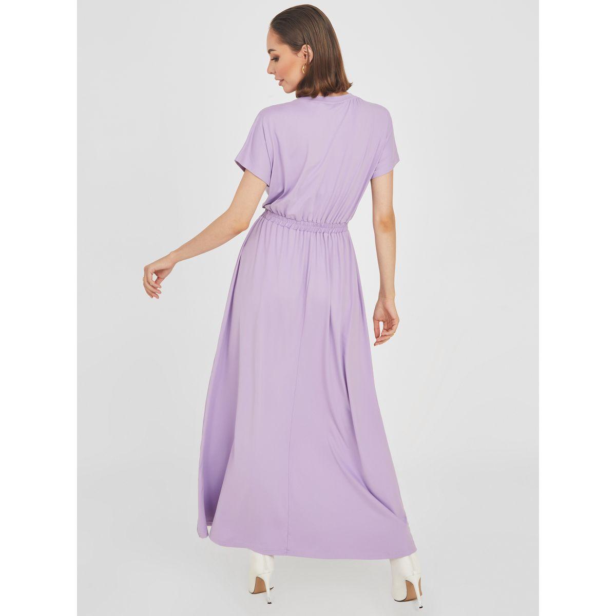 فستان طويل باكمام قصيرة-women-clothing-dresses-image-4