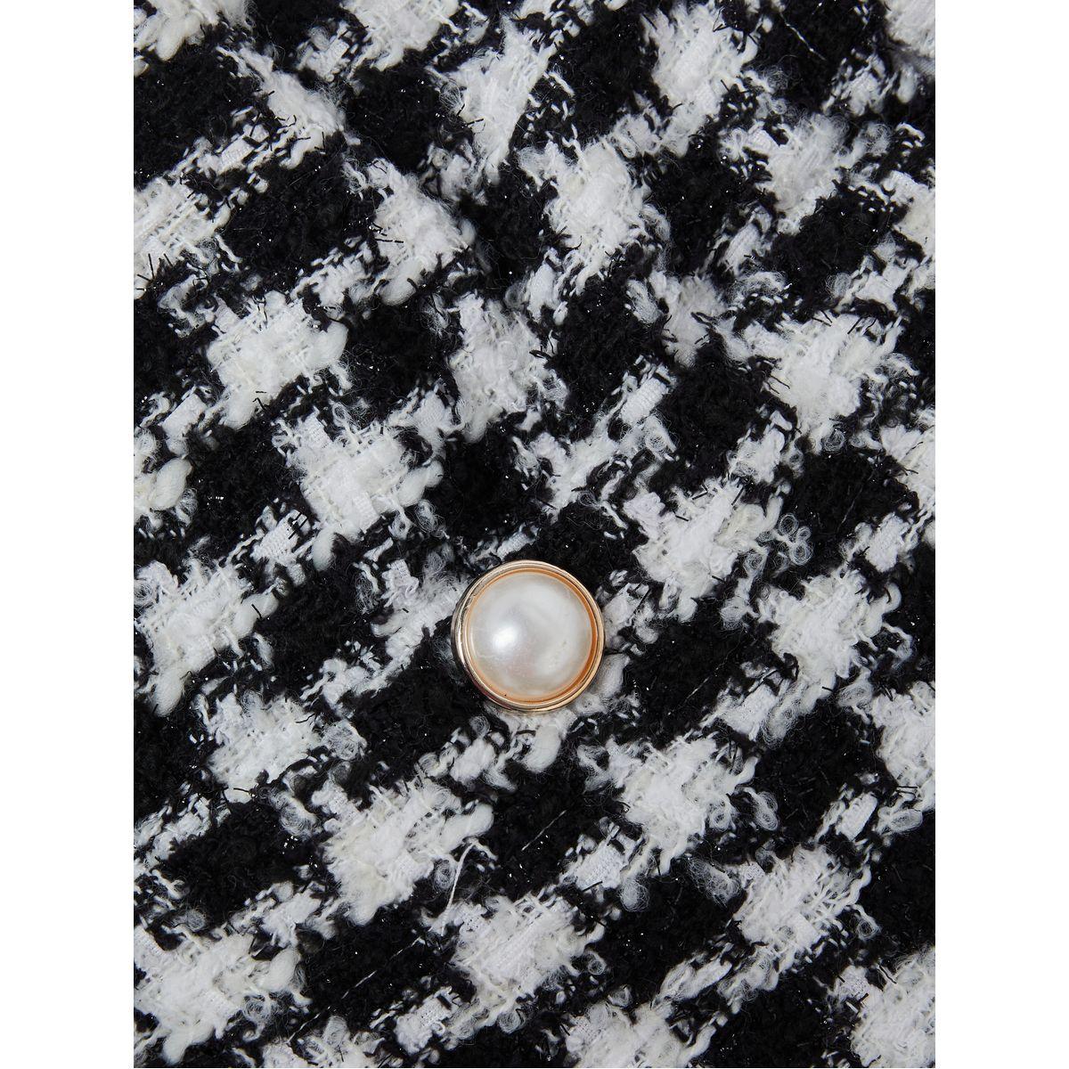 Styli Houndstooth Tweed Short Length Button Down Jacket-women-winterwear-coatsandjackets-jackets-image-6