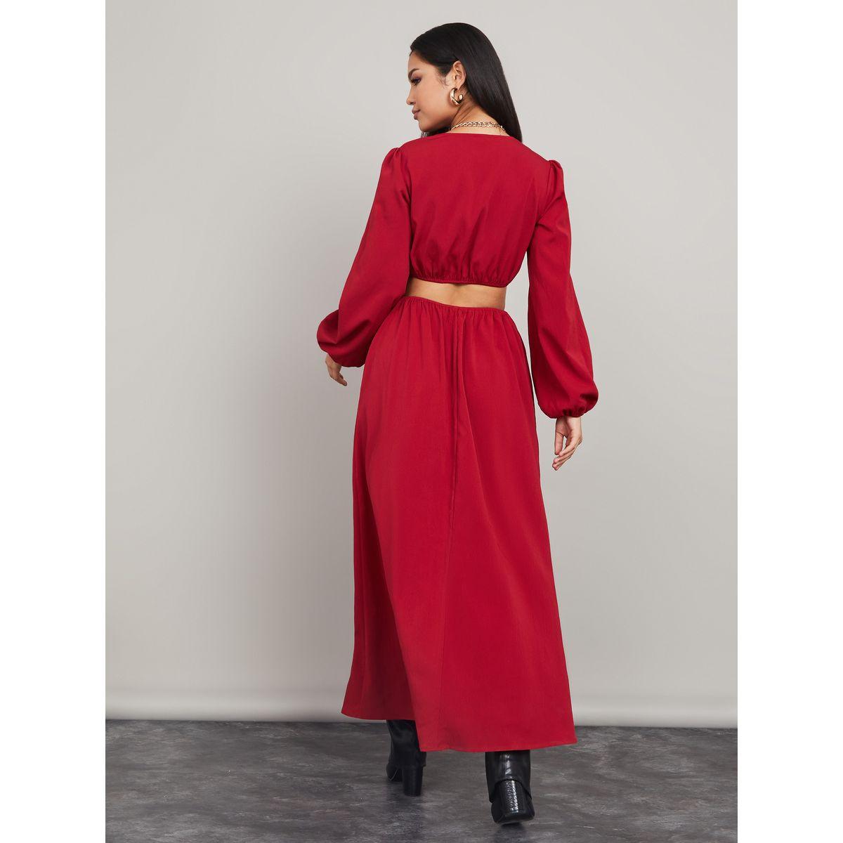 فستان طويل باكمام بالون-women-clothing-dresses-image-4