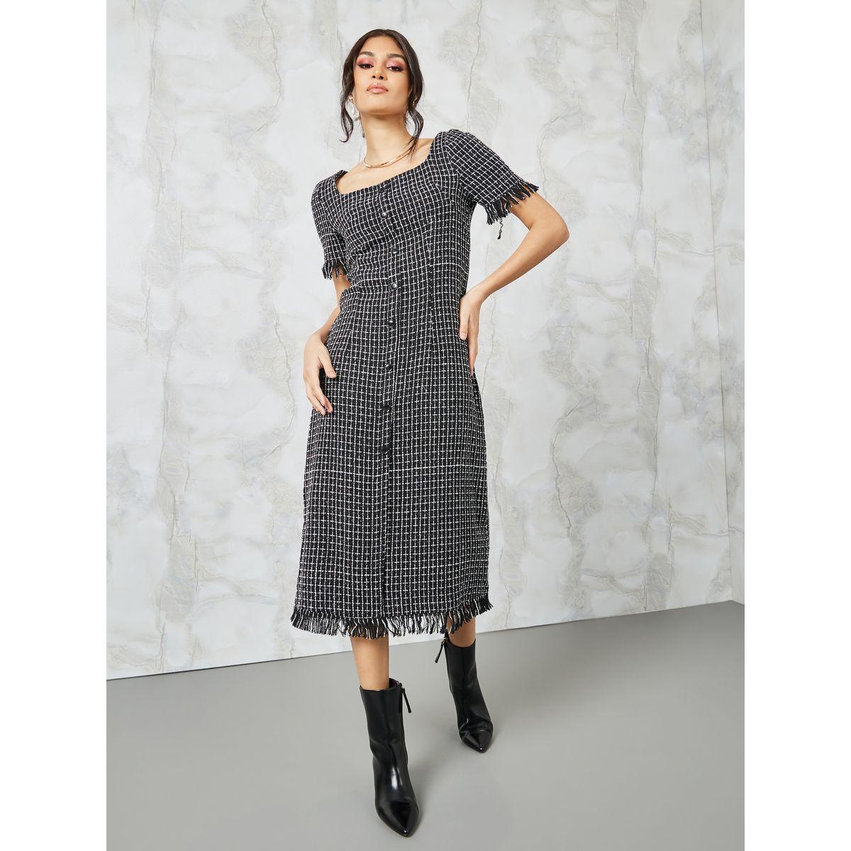 فستان ميدي بحواف ممزقة-women-clothing-dresses-image-1