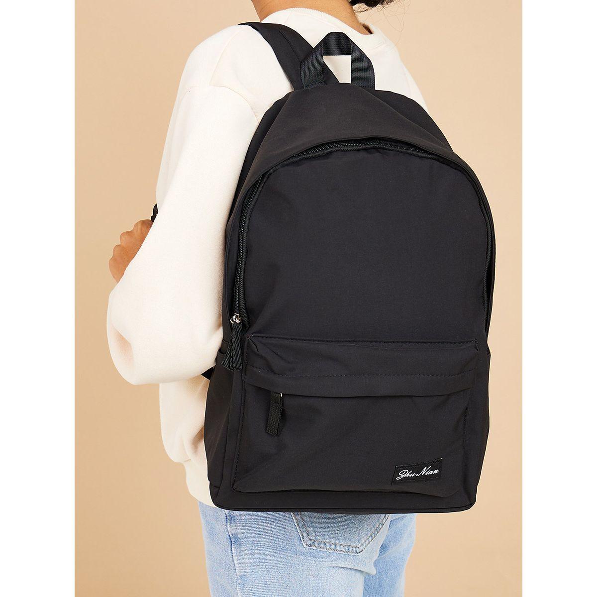 Styli Patch Detail Backpack with Back Zip Pocket-women-bagsandwallets-backpacks-image-3