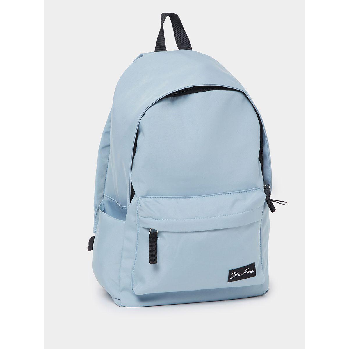 Styli Patch Detail Backpack with Back Zip Pocket-women-bagsandwallets-backpacks-image-1