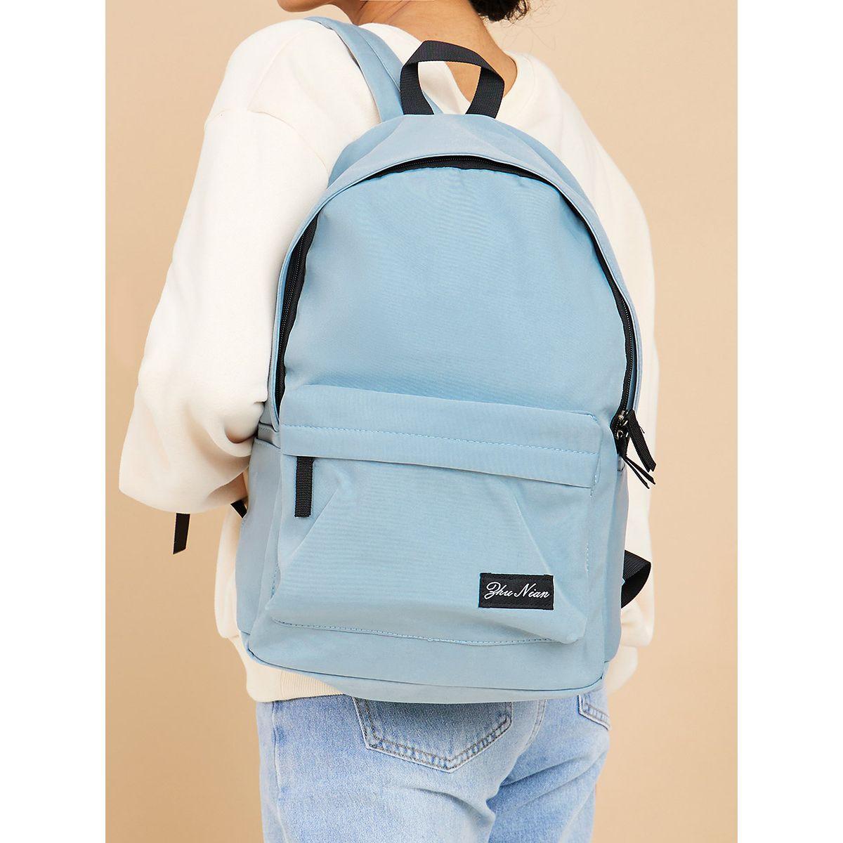 Styli Patch Detail Backpack with Back Zip Pocket-women-bagsandwallets-backpacks-image-2