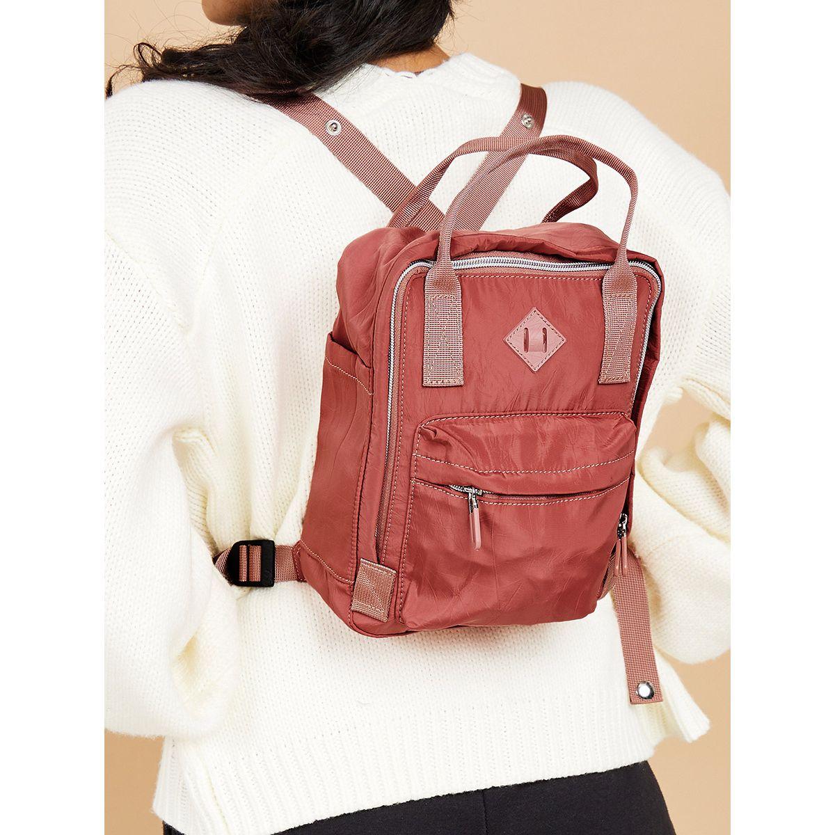 Styli Patch Detail Zip Closure Backpack -women-bagsandwallets-backpacks-image-2