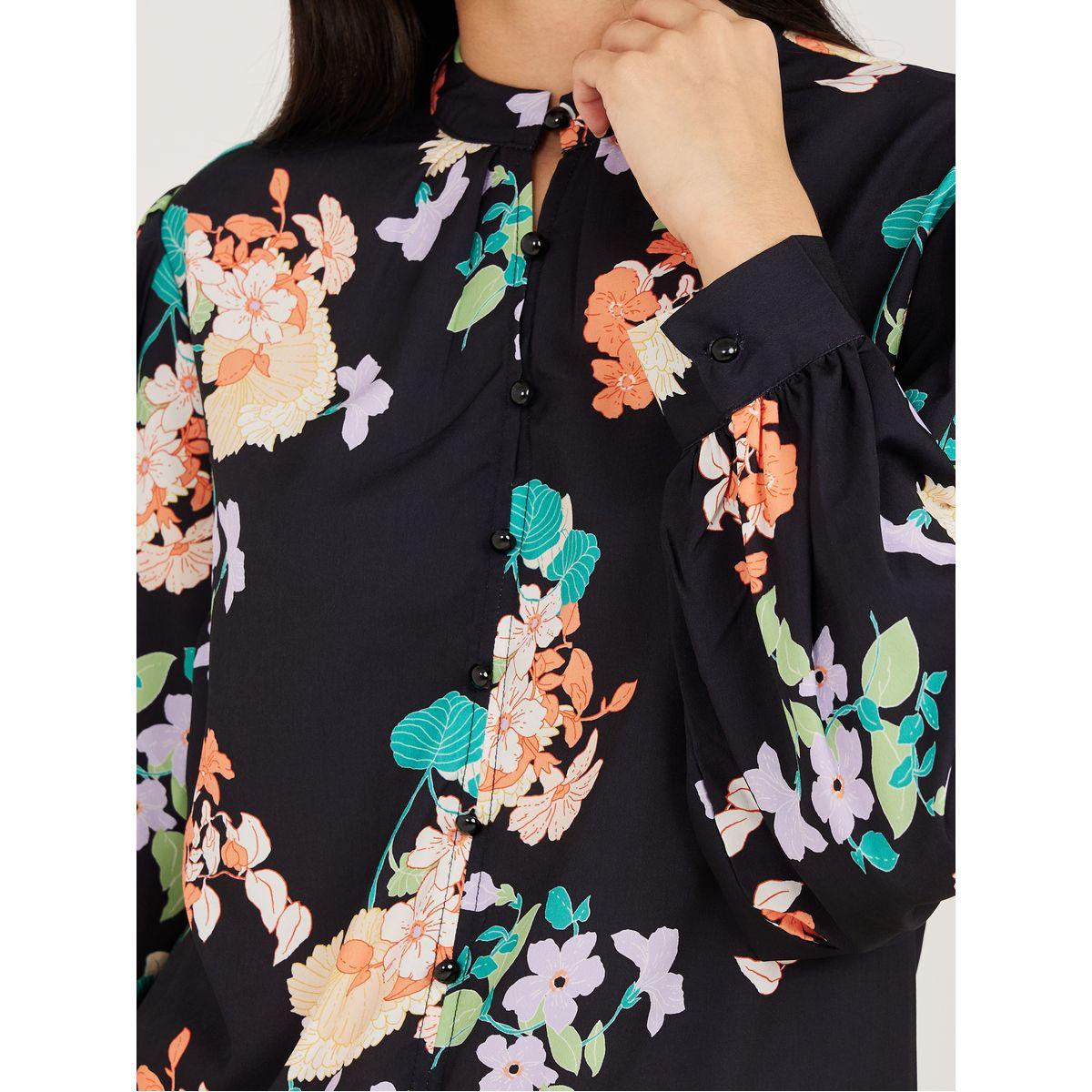 بلوزة مطبعة بزهور باكمام بالون-women-clothing-shirtsandblouses-blouses-image-4