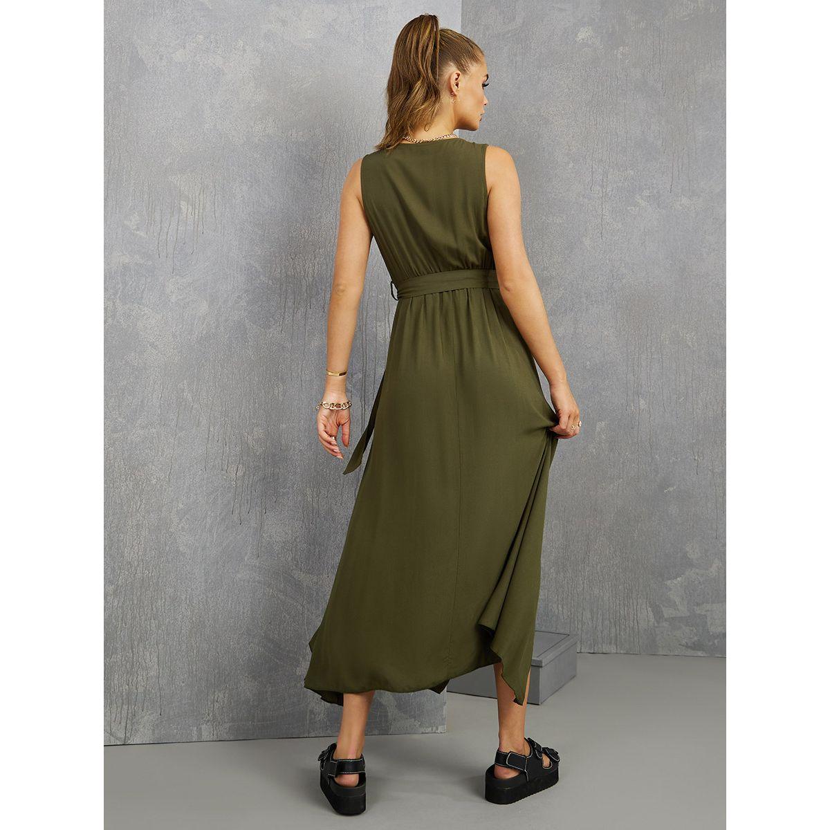 Styli Sleeveless Split Hem Detail A-Line Maxi Dress-women-clothing-dresses-image-4