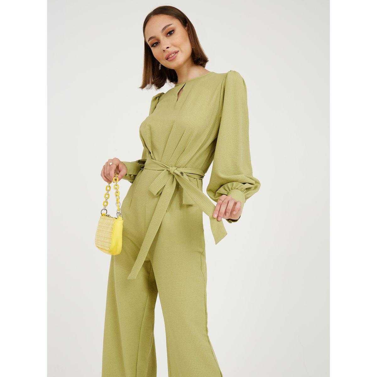 جمبسوت بقصة واسعة واكمام طويلة-women-clothing-jumpsuits-image-1