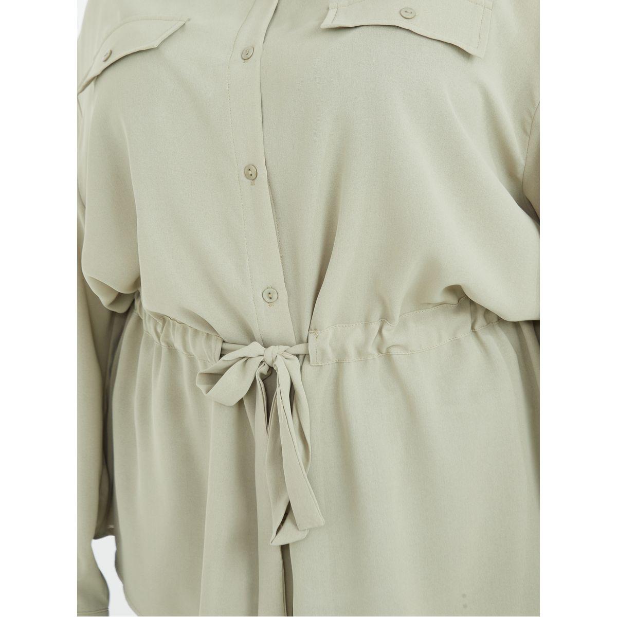 Styli Plus Long Sleeves Drawstring Waist Detail Utility Shirt-women-clothing-shirtsandblouses-shirts-image-3