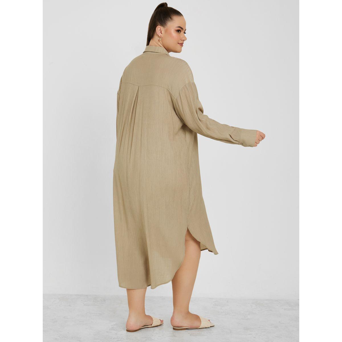 فستان ميدي بحافة غير متماثلة الطول-women-clothing-dresses-image-4