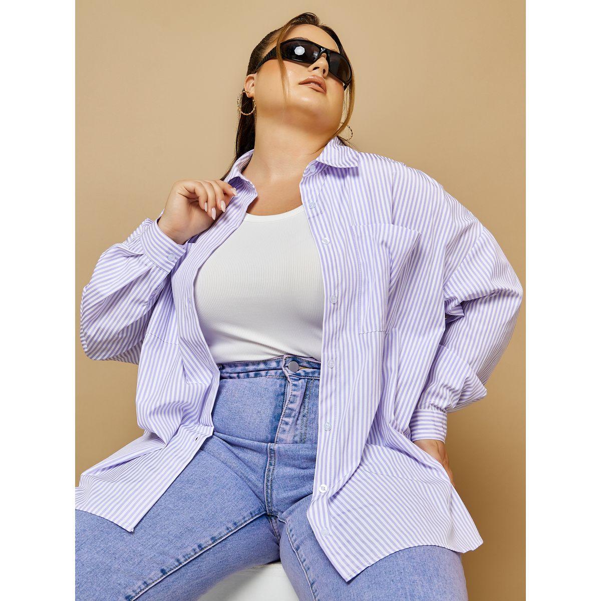بلوزة بقصة واسعة واكمام طويلة-women-clothing-shirtsandblouses-shirts-image-1