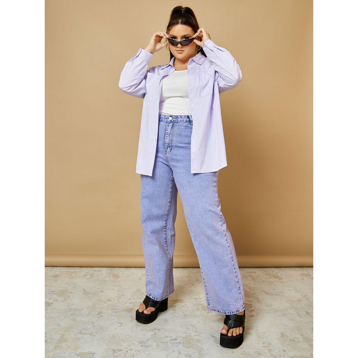 بلوزة بقصة واسعة واكمام طويلة-women-clothing-shirtsandblouses-shirts-image-2