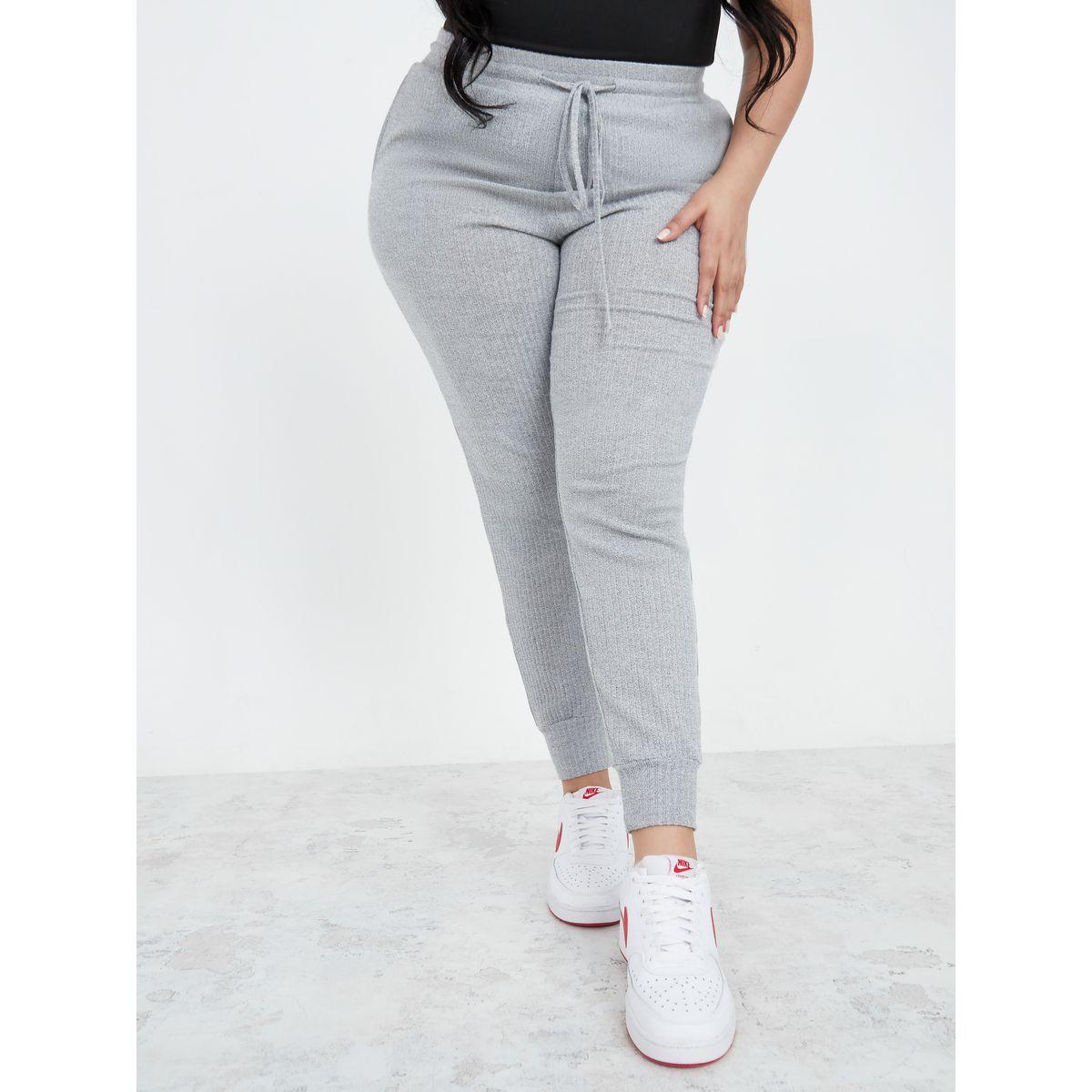 Styli Plus Drawstring Waistband Knitted Jogger-women-clothing-bottoms-joggers-image-1