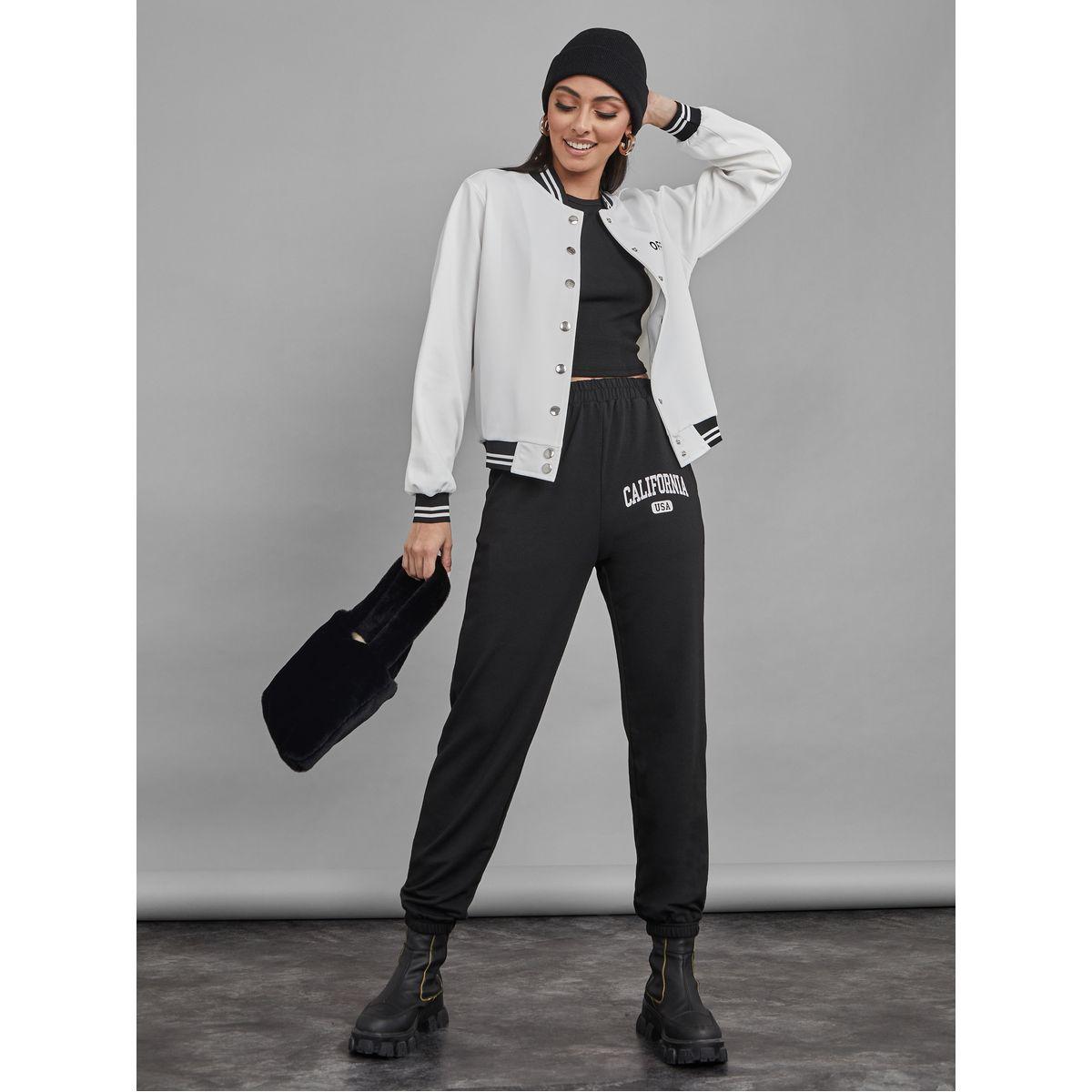 Styli Side Print Detail Elastic Waistband Jogger-women-clothing-bottoms-joggers-image-2