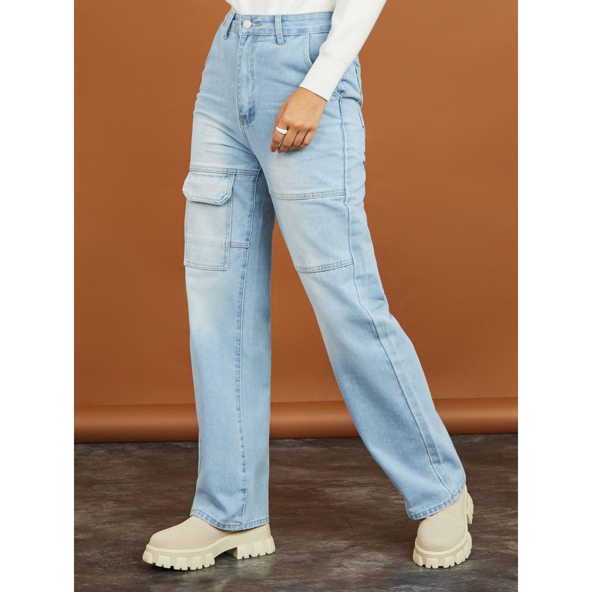 جينز بقصة مستقيمة وخصر عالي-women-clothing-bottoms-jeans-image-1