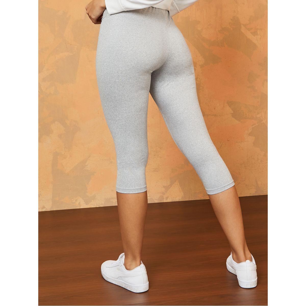 Styli Elasticated Waistband Solid Capri Leggings-women-clothing-bottoms-leggings-image-4