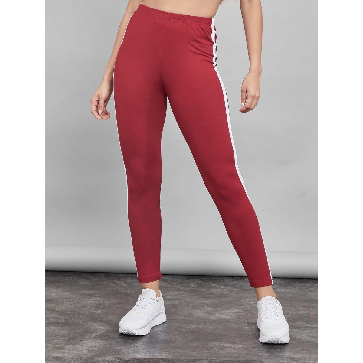ليقنز مزين بخط جانبي وخصر مطاطي-women-clothing-bottoms-leggings-image-1