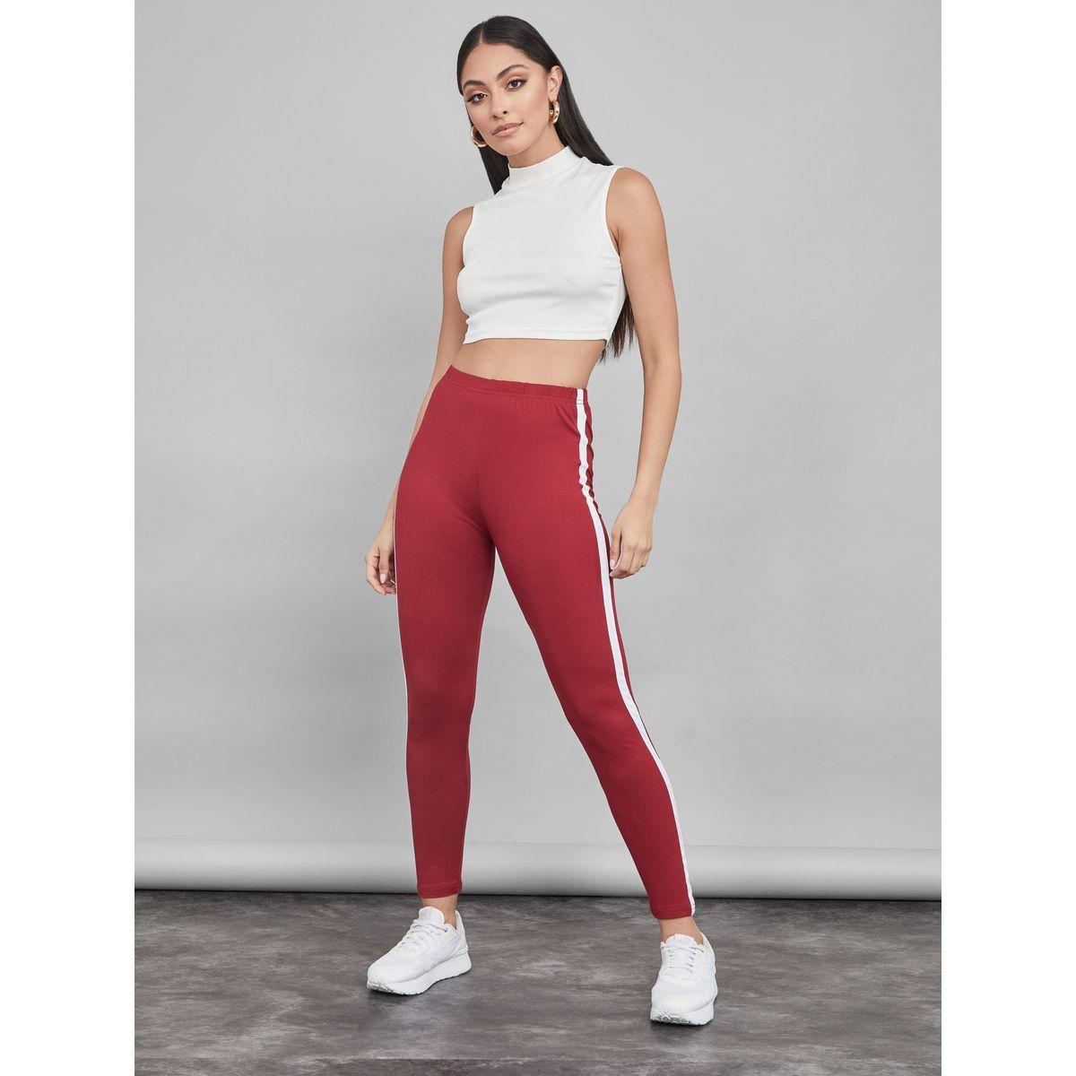 ليقنز مزين بخط جانبي وخصر مطاطي-women-clothing-bottoms-leggings-image-2