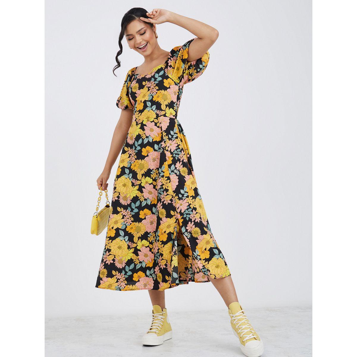 فستان ميدي مطبع بزهور-women-clothing-dresses-image-2