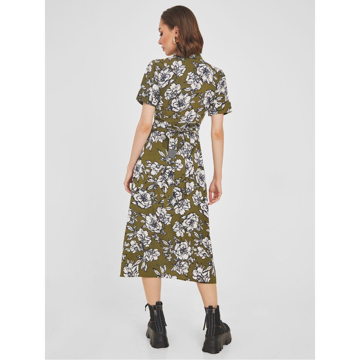 Styli Short Sleeves Floral Print Wrap Midi Dress-women-clothing-dresses-image-4