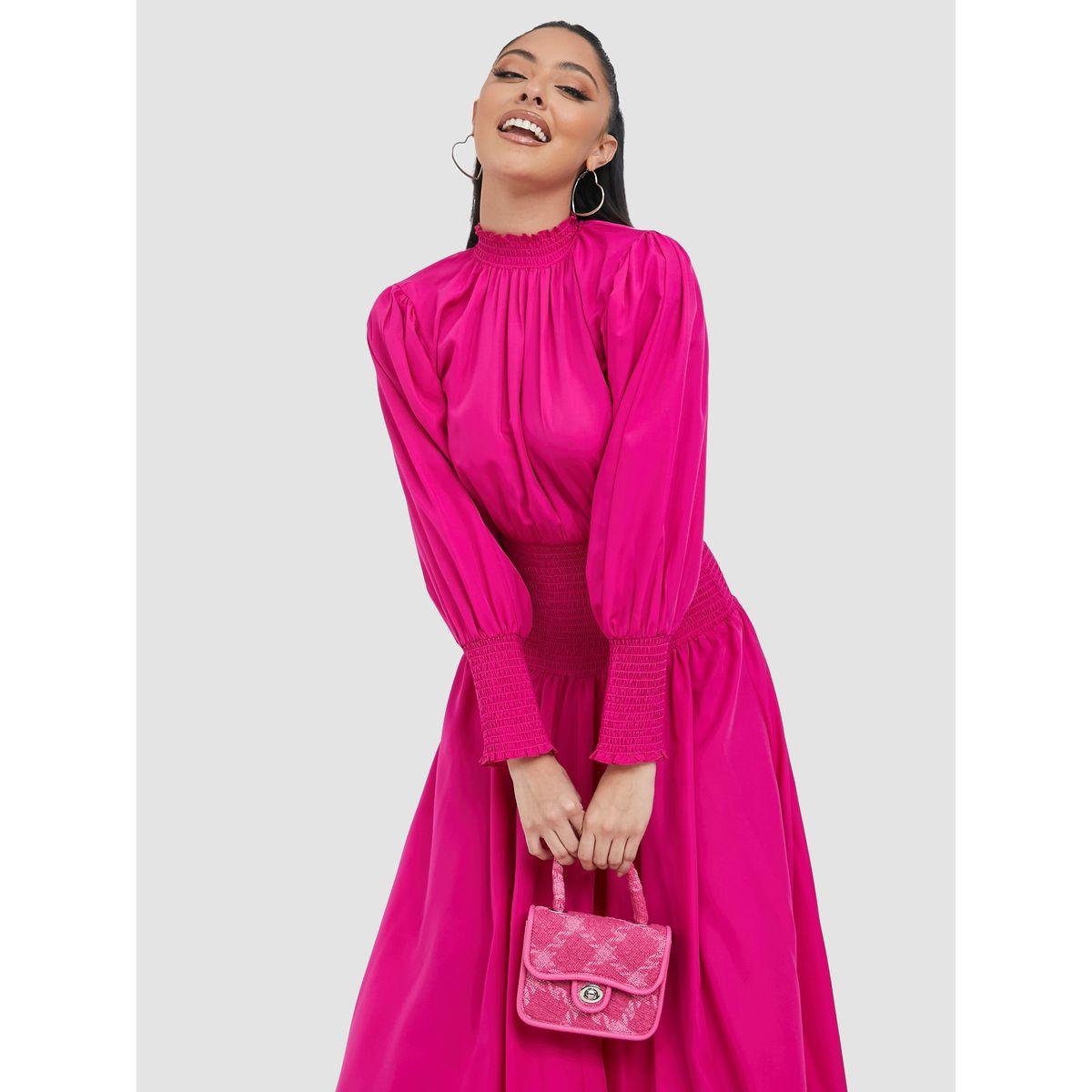 فستان طويل باكمام طويلة مكبلة-women-clothing-dresses-image-2