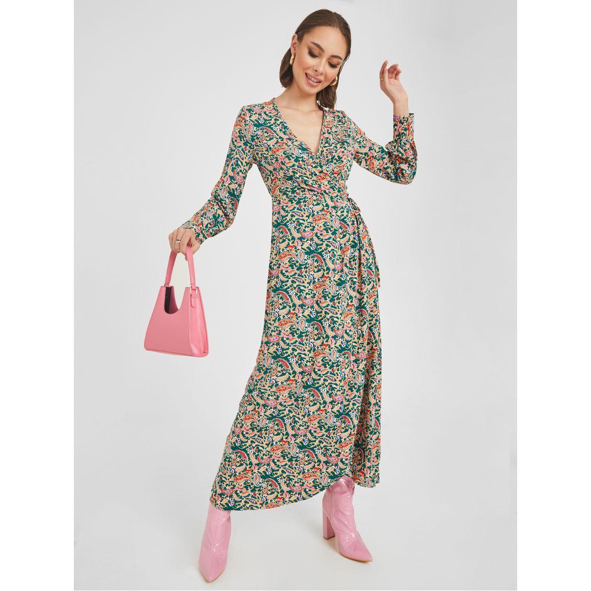 Styli Long Sleeves Paisley Print Wrap Maxi Dress-women-clothing-dresses-image-1