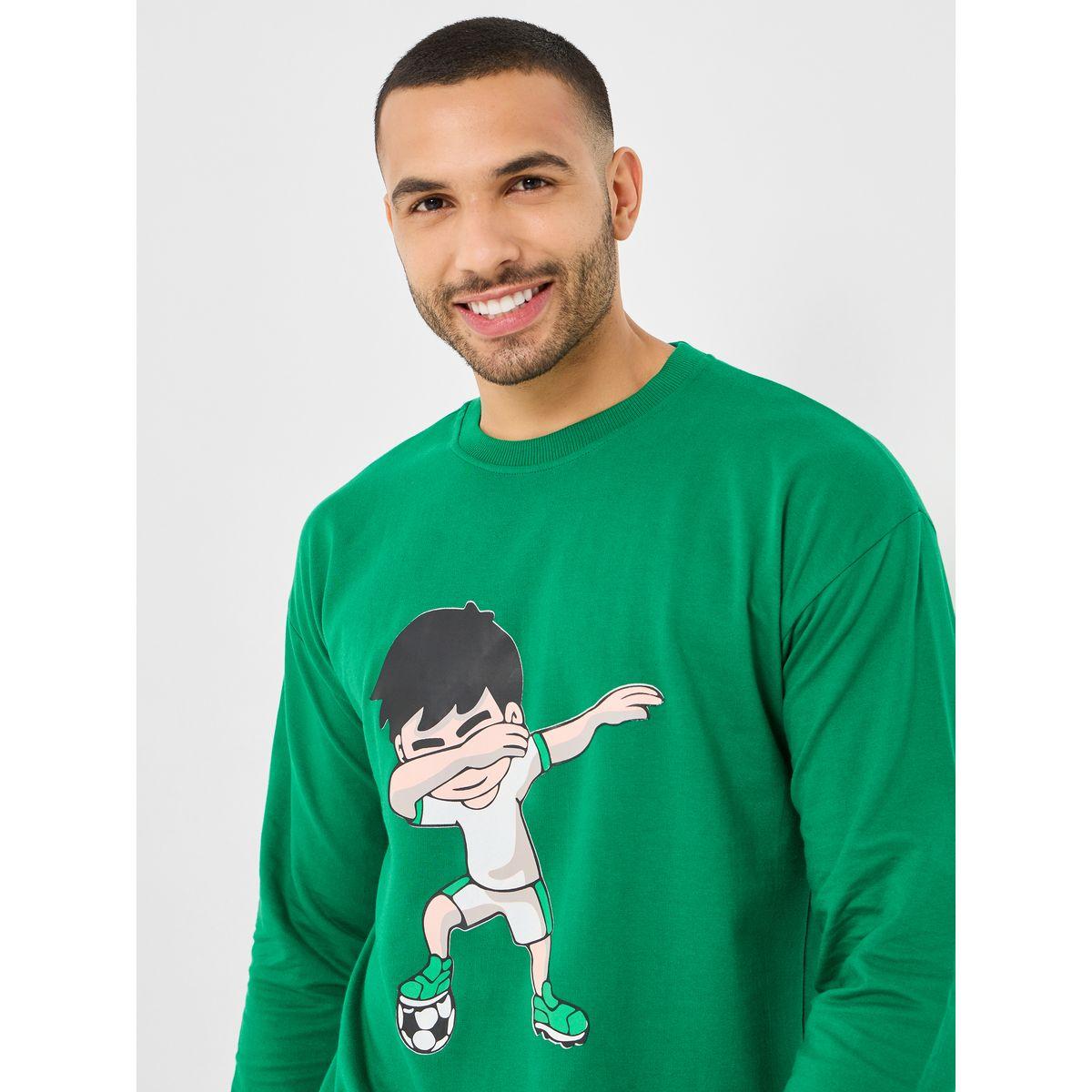 Styli Football Themed Front Graphic Regular Fit Sweatshirt-men-winterwear-hoodiesandsweatshirts-image-3