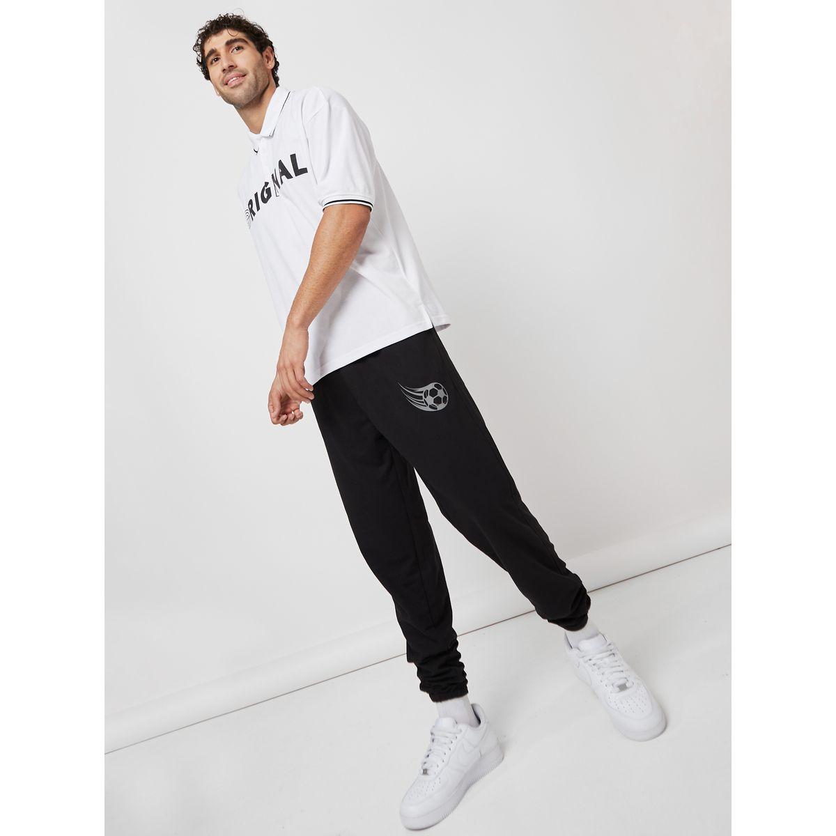 Styli Football Graphic Print Regular Fit Jogger-men-clothing-bottoms-joggers-image-2