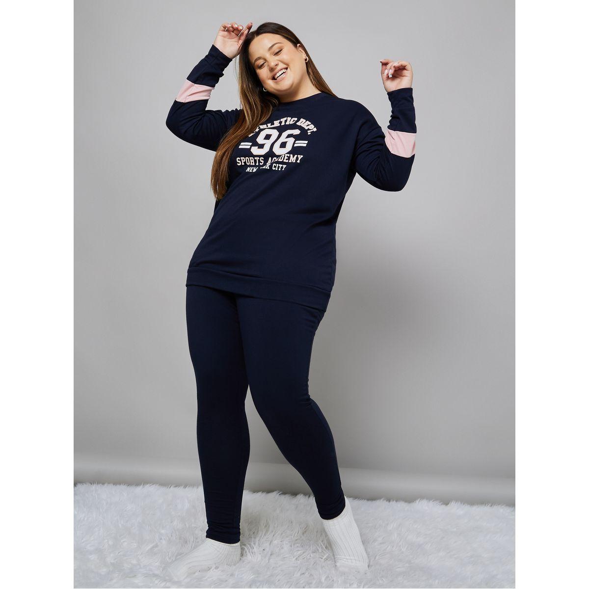 طقم من ( ليقنز + سويت شيرت )-women-clothing-nightwear-pyjamas-longsets-image-2