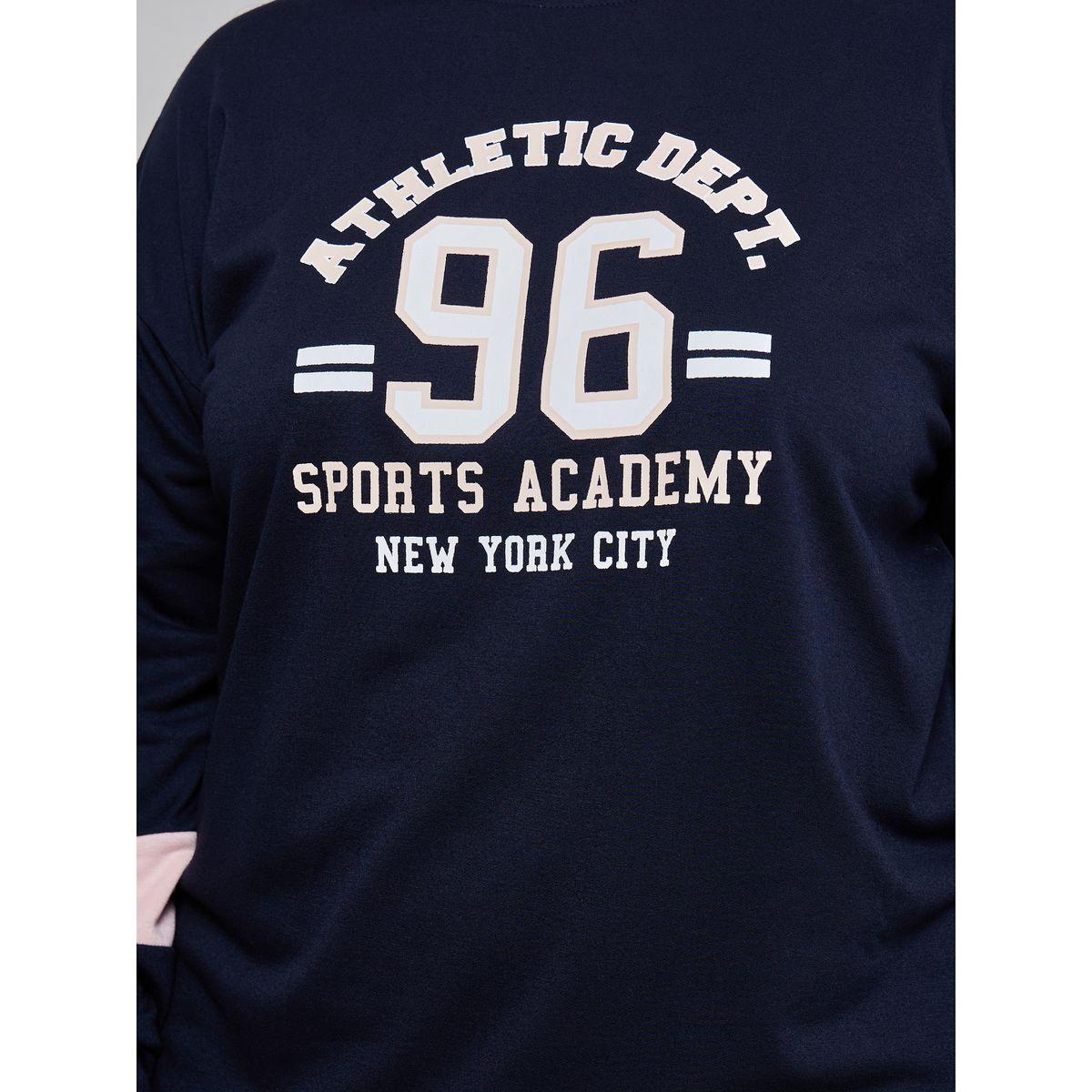 Styli Plus Athletic Graphic Drop Shoulder Sweatshirt and Leggings Set-women-clothing-nightwear-pyjamas-longsets-image-4