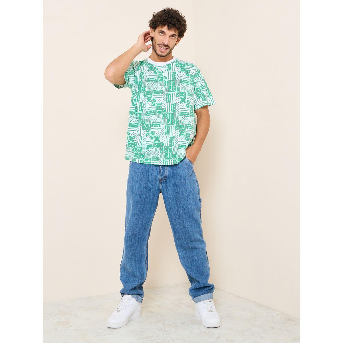 تيشيرت مطبع بالكامل واكمام قصيرة-men-clothing-tshirtsandpolos-tshirts-image-1
