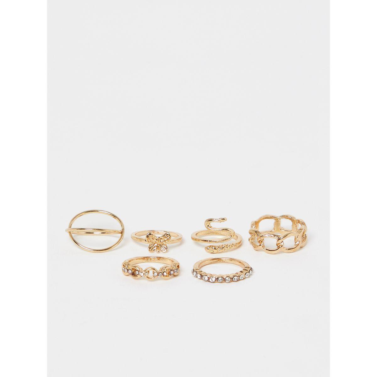 مجموعة من 6 خواتم متنوعة-women-watchesandjewellery-jewellery-rings-image-1