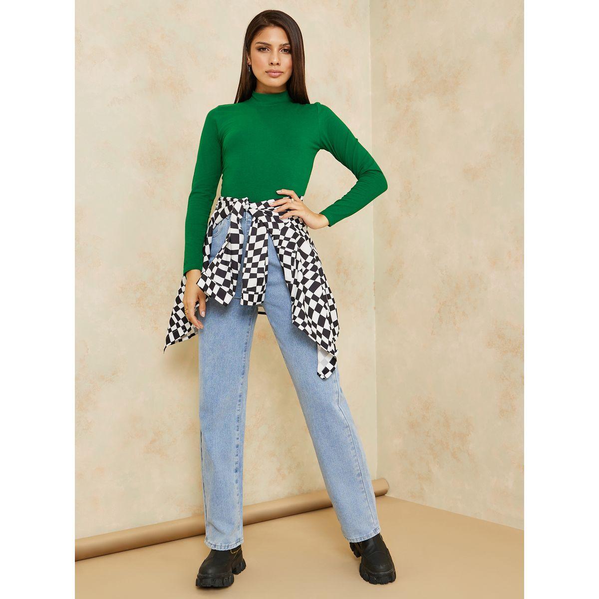 بلوزة باكمام طويلة وياقة عالية-women-clothing-shirtsandblouses-blouses-image-2